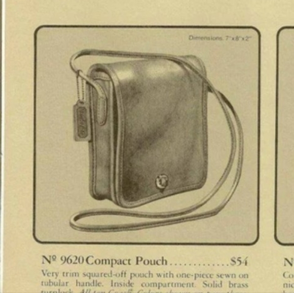 Vintage Coach Compact Pouch №9620 in Burgundy - Picture 4 of 4